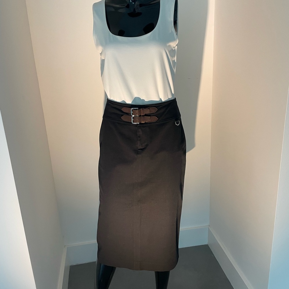 Ralph Lauren Black Midi Pencil Skirt Work